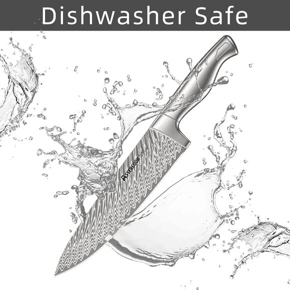 Astercook Chef Knife, Pro 8 Inch Kitchen Knife, German High Carbon Stainless Ste - Picture 6 of 8